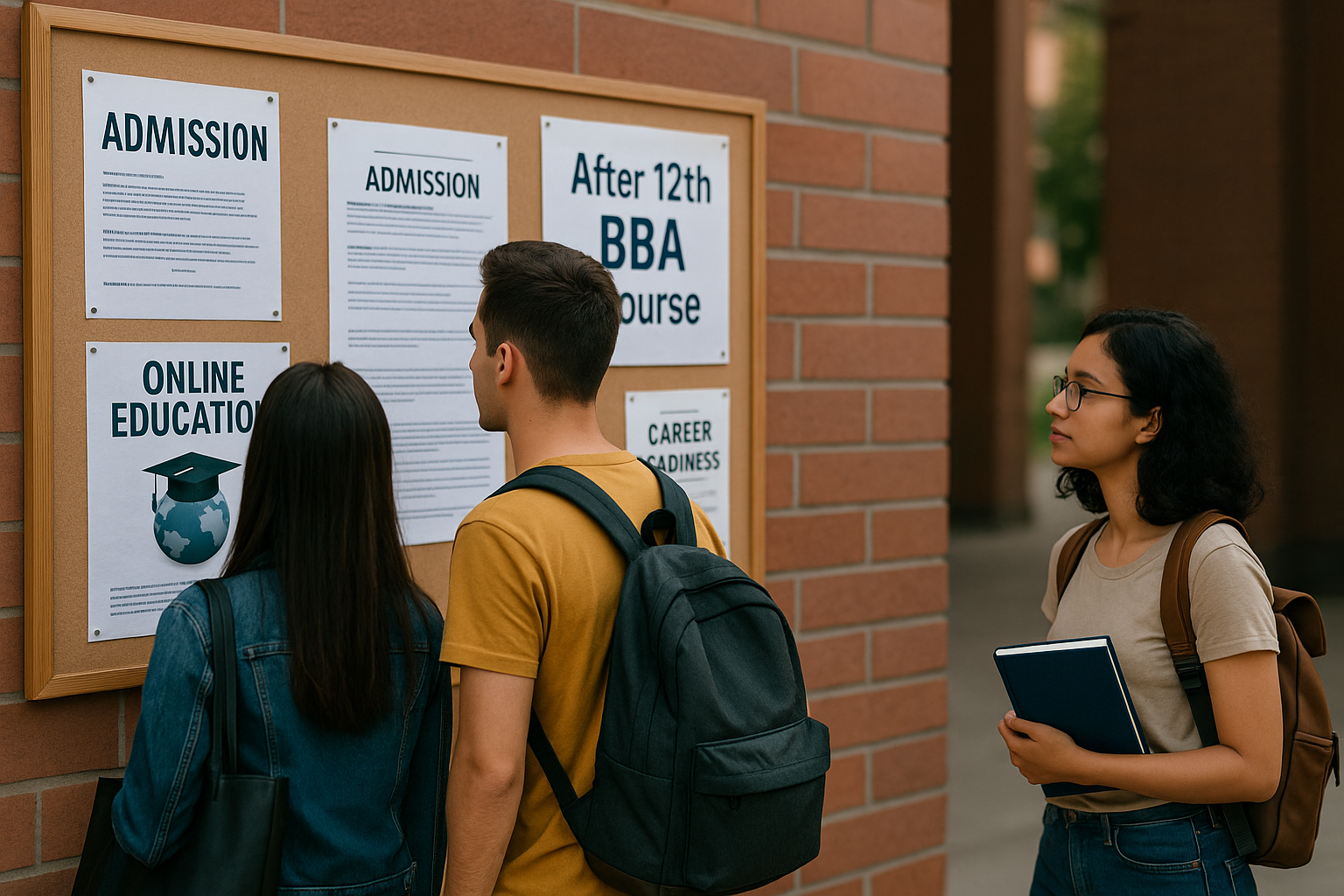 Students exploring business degree options after Class 12